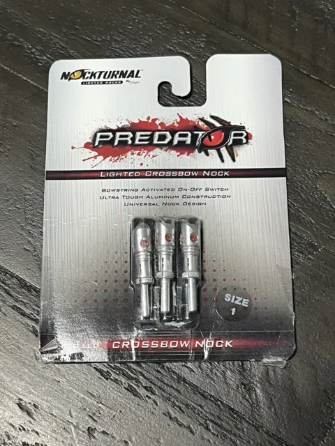 New Nockturnal Illuminated Predator Crossbow Nock Red 3 Pack Size 1