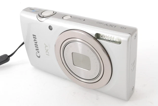 [NEAR MINT in Box]  Canon IXY 180 digital camera Silver w/strap From Japan 2