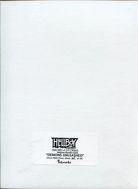 Hellboy Animated ''Demons Unleashed'' Uncut Mini Press Sheet Ltd / 99