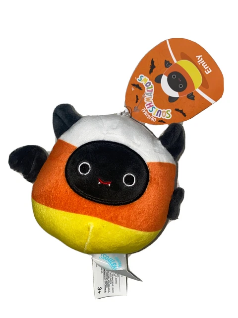 Kelly Toys Squishmallows 3.5" Clip Halloween Emily the Candy Corn Cat