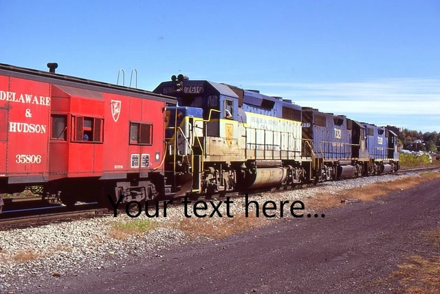 cba411 Orig. Slide Delaware & Hudson 7616 helpers on 10-82
