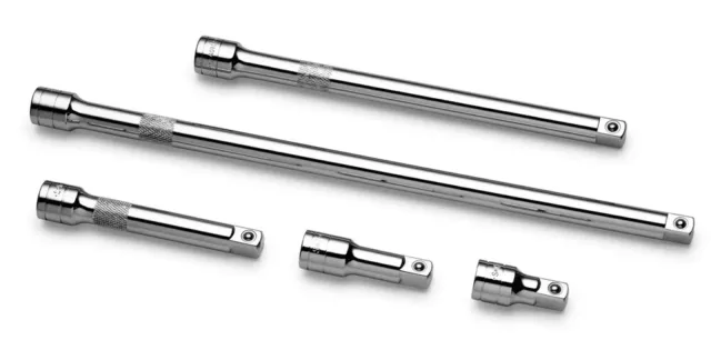 SK TOOLS 40165, 5 Piece 1/2" Drive Chrome Socket Extension Set