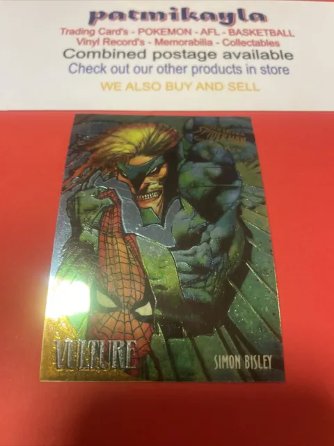 1995 Fleer Ultra Spider-man Golden Web Insert Card Vulture #9 of 9 Bisley