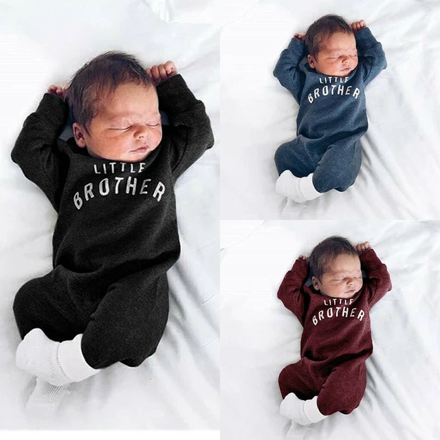 Tuta tuta neonato neonato bambini bambine con bottoni lettera vestiti