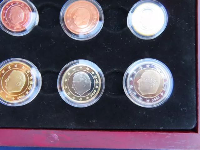 Belgien KMS Kursmünzensatz 2000 Polierte Platte PP proof 3
