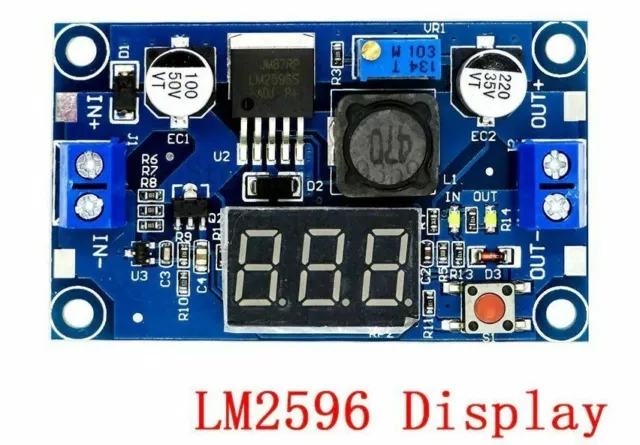 Alimentatore regolabile DC-DC Step Down LM2596 Convertitore con display Vmeter