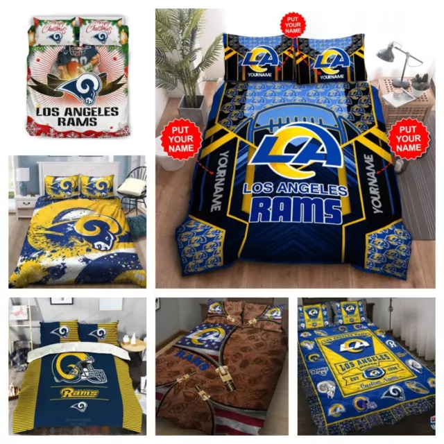 NFL Los Angeles Rams Custom Name Bedroom Decor Highend Home Bedclothes Gifts