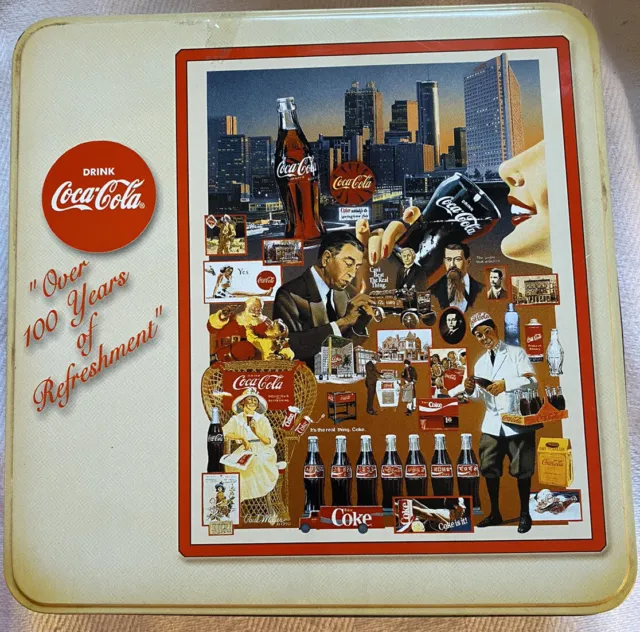 COCA-COLA  COLLECTIBLE TIN 100 YEARS (FREE SHIPPING) Clean
