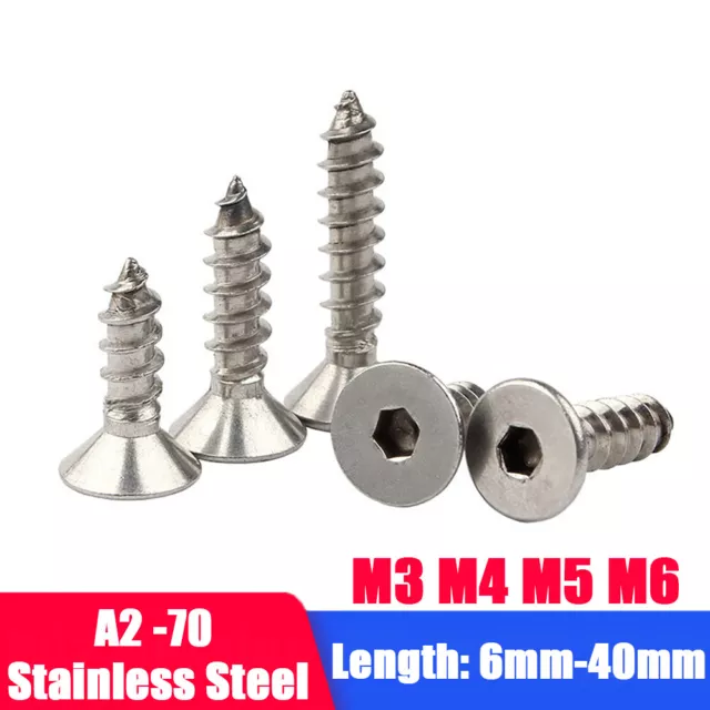 #12 Size, 2 Length (51mm) - Self Tapping Screw -- Self Drilling Screw -  410 Stainless Steel Screws = Exceptional Wear and Very Corrosion Resistant)  
