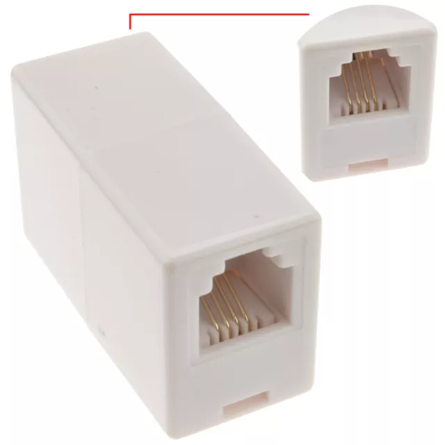 RJ11 to RJ 11 Coupler for ADSL/Phone Cables