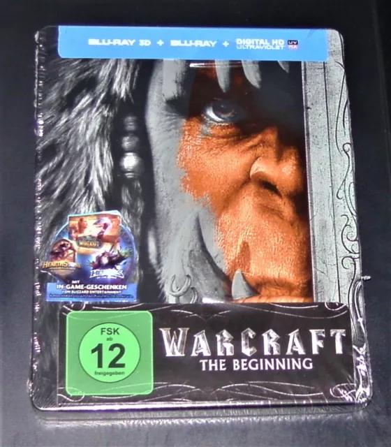 Warcraft The Beginning 3D blu ray + Limitada steelbook Nuevo y Emb. Orig.