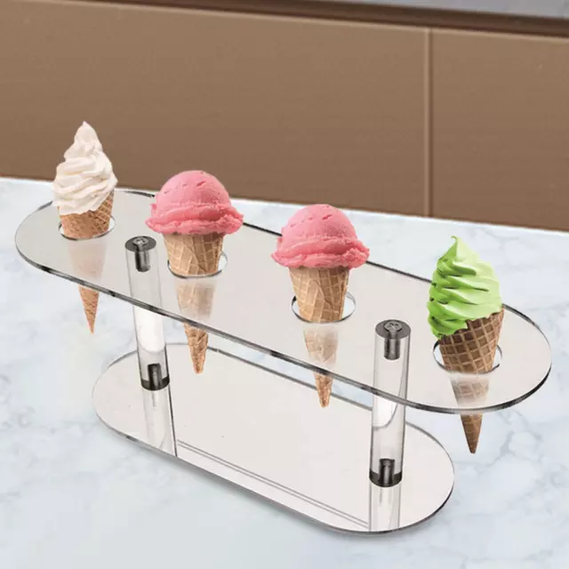 Ice Cream Cone Holder Decorative Cone Rack Acrylic for