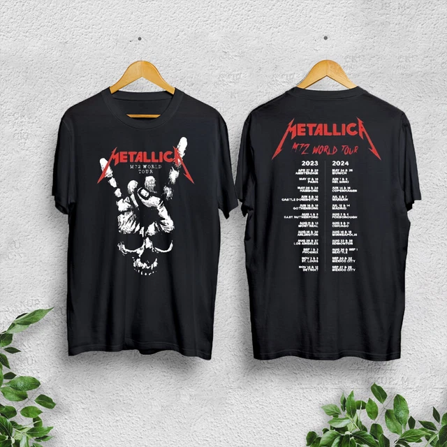 RARE!! METALLICA BAND M72 Seasons World Tour 2023 2024 Tour TShirt S
