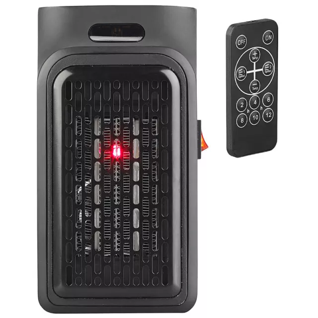Sichler Mini-Steckdosen-Heizlüfter mit Timer & Fernbedienung, 2-stufig, 500 W