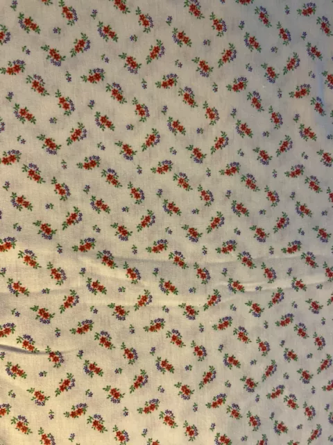 68"" x 52"" Tela Calicoish de Colección Suave Ligeramente Cepillada Algodón Flores Rojizas