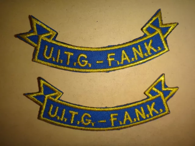 2 Vietnam War Scrolls Patches UITG - FANK Forces Armee National Khmer