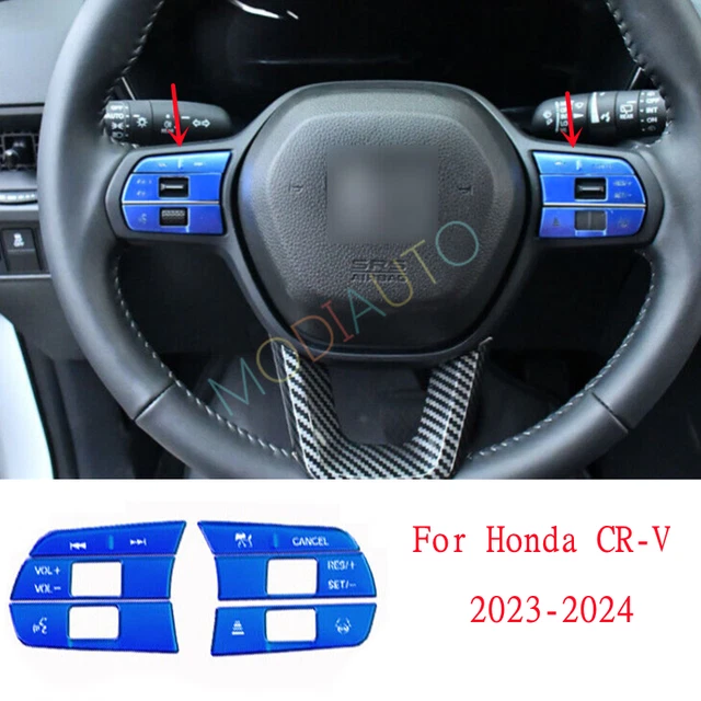 FOR HONDA CRV CRV 20232024 Steering Wheel Button Cover Trim Blue