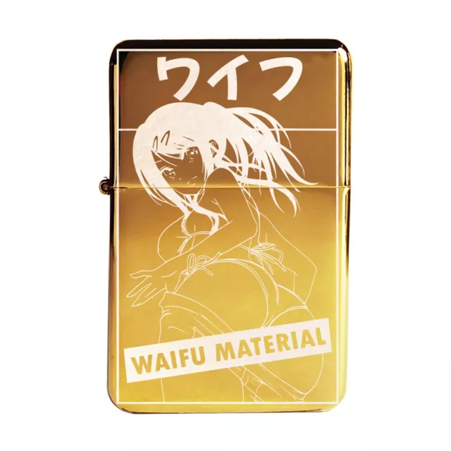 BRAND NEW -  DESIGNED BRUSHED STYLED CIGARETTE PETROL LIGHTER - Waifu Material 2