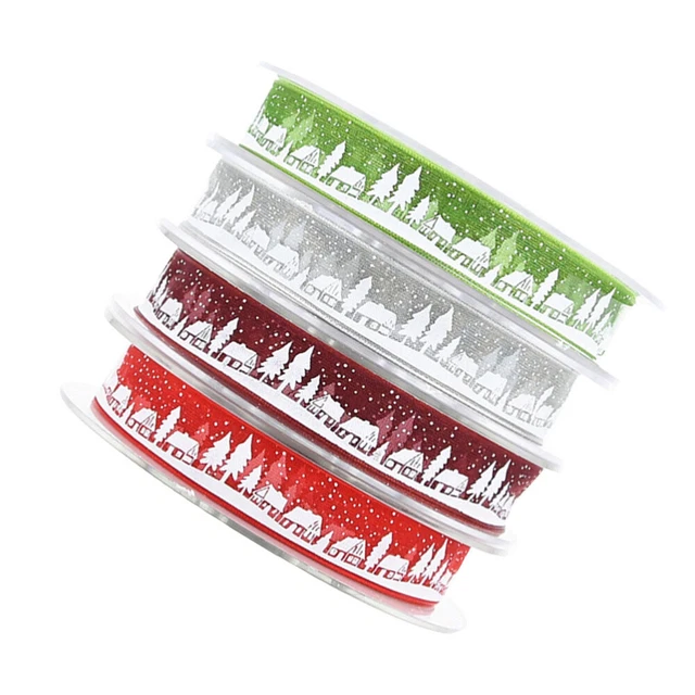 4 rollen Weihnachten Organza Rolle Weihnachten Baum Schneeflocke Band