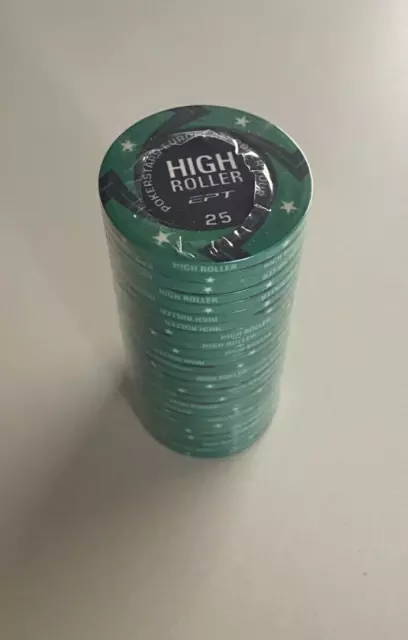 BLISTER da 25 Fiches - Poker chips ceramica replica High Roller Valore 25