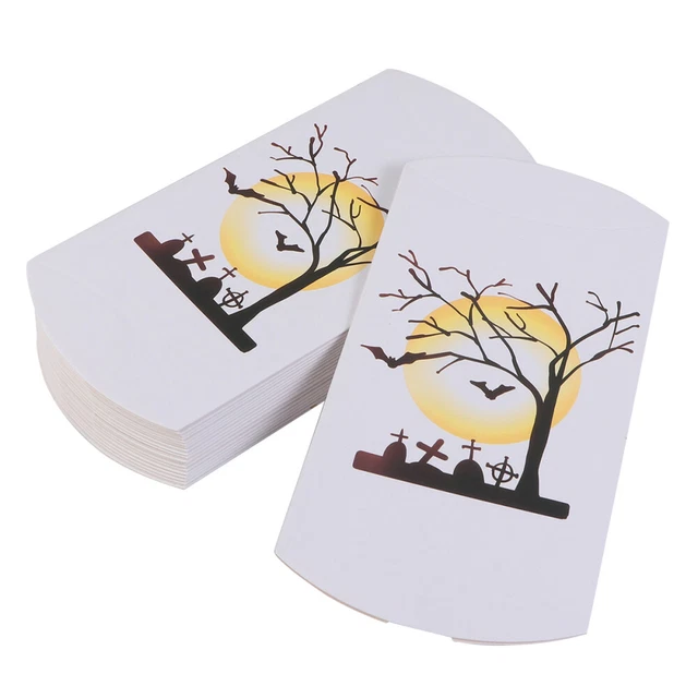 20 PCS Halloween Carton Candy Box Halloween Party Favor Bags Funny Pumpkin