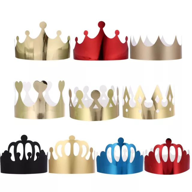 30 Pcs Carta Cappello Di Compleanno Corona Bambino Per Adulti Cappelli Bambini