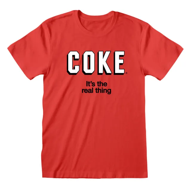 Coca Cola T Shirt Official Coke Its The Real Thing Logo Red Mens New Tee S - 2XL