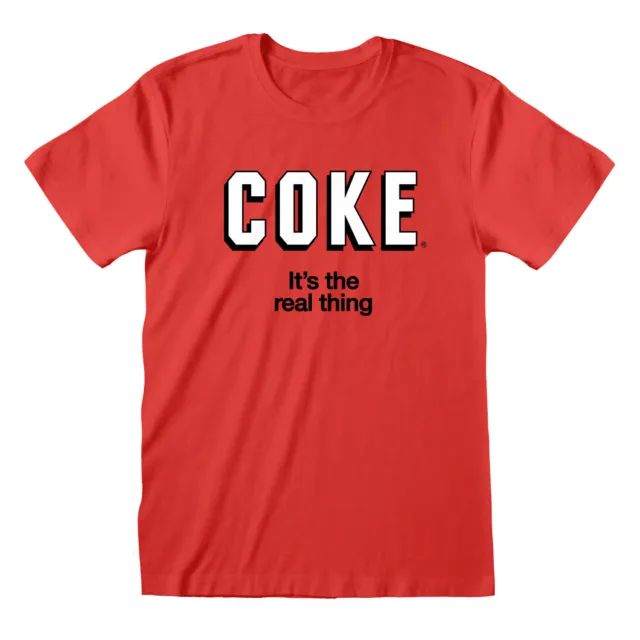 T-Shirt Coca Cola offiziell Coke Its The Real Thing Logo rot neu S - 2XL