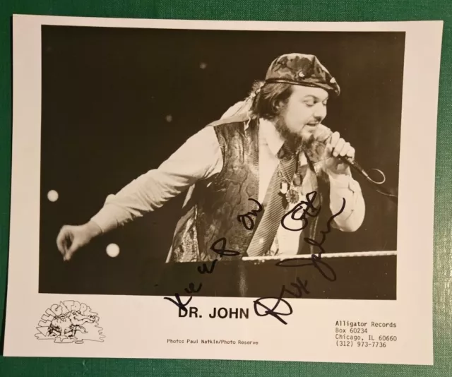 Dr John Hand Signed B&W Photo 8"x10"