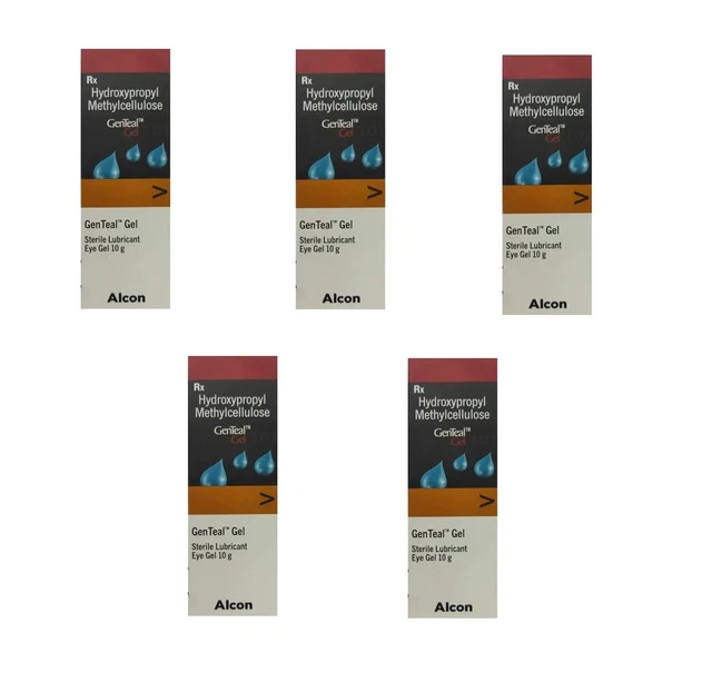 5 x Genteael Gel (10gm Each) Moisturising Eye Gel