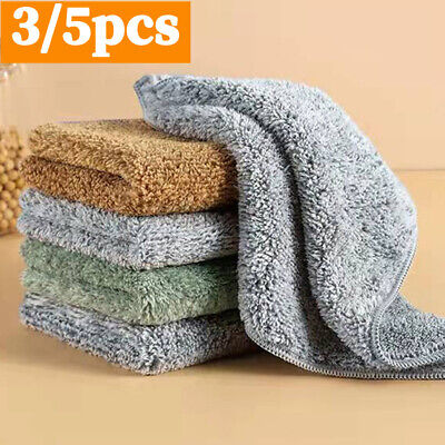 Paño de limpieza trapos toallas fibra de bambú suave absorbente cocina limpieza