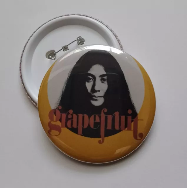 Yoko Ono XL Button Badge 7.5cm/75mm / Grapefruit / Art / John Lennon / Cult