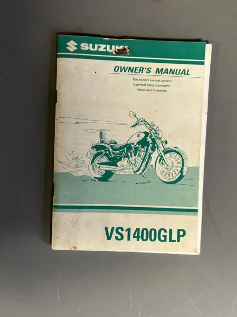 OEM Suzuki VS1400GL Owner's Manual Intruder 1400 Motorcycle