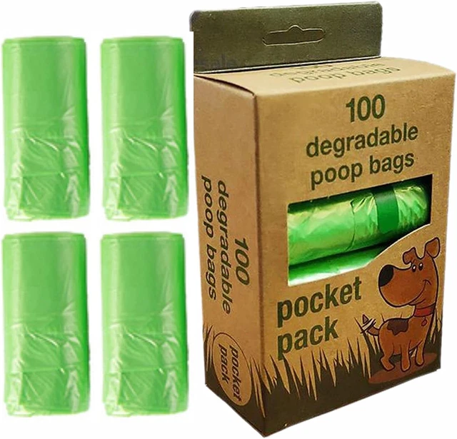 Bolsas de caca para perro bolsas de caca de alta resistencia con asas de corbata extra fuertes degradables para perrito