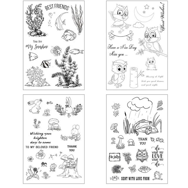 Clear Silicone Stamp DIY Kids Birthday Party Cards Making Craft Supplies