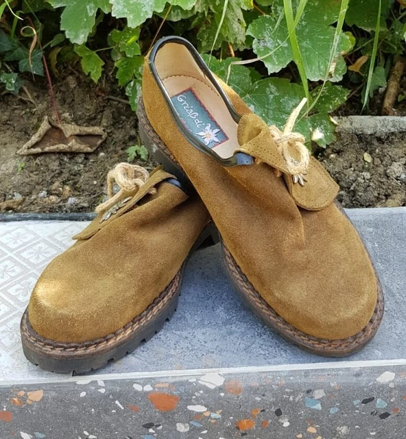 Scarpe Folcloristiche, Scarpe Avena Taglia 40 Pelle Marrone 1A Condizione