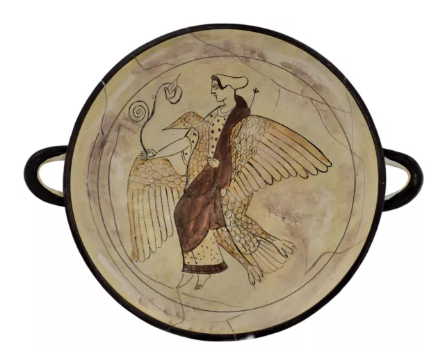 Kylix Goddess Aphrodite riding a goose Vase Ancient Greek Pottery Ceramic