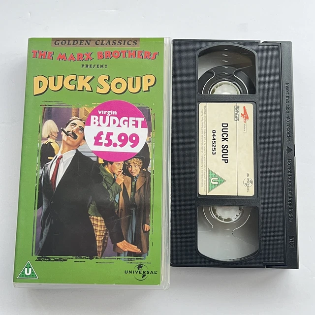 DUCK SOUP (1933) VHS Film The Marx Brothers / Margaret Dumont / Raquel