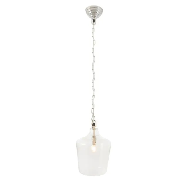 Laura Ashley Ockley  Ceiling Light Polished Chrome Glass Light Bottle Pendant