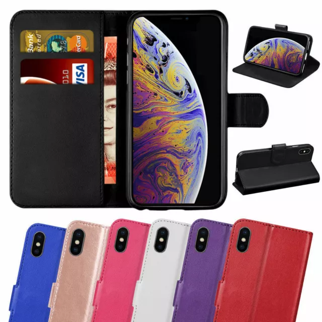 Luxury Leather Magnetic Wallet Phone Flip Case for iPhone XR XS Max X 10 8 7 6s
