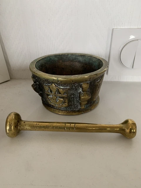 Mortier Bois Diamètre 13 Cm Avec Pilon 16 Cm Cuisine