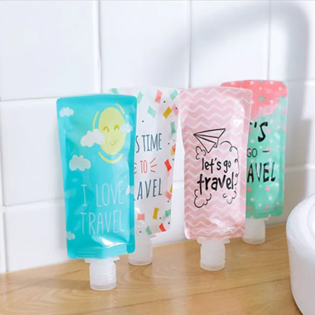 8 Pcs Lotion Bag Kids Hand Soap Bottle Squeezable Travel Bottles Cleasing Milk
