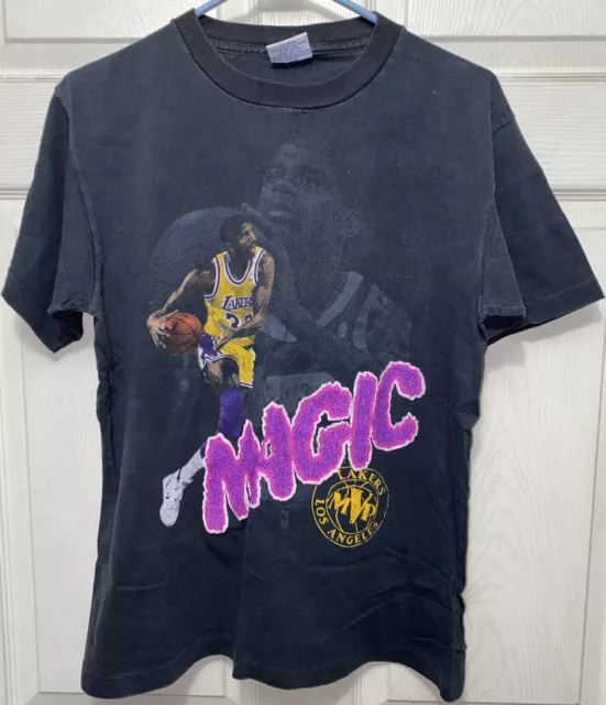 Vintage Salem Sportswear Magic Johnson LA Lakers Purple Tee – Deadstock