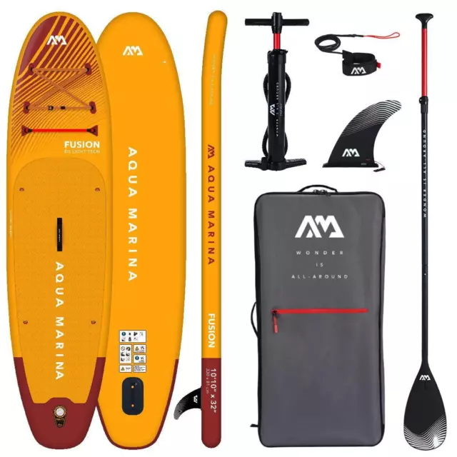 AQUA MARINA FUSION iSUP Board Set aufblasbar Stand Up Paddle Surfboard 330cm SUP