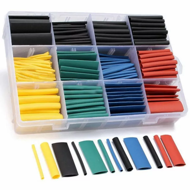 565pcs 2:1 Heat Shrink Tube Tubing Sleeving Wrap Wire cable Insulated Assorted