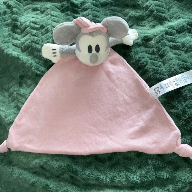 ASDA DISNEY Minnie Mouse Pink Grey Baby Comforter Soother