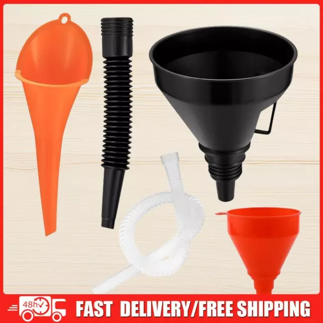 Engine Oil Filling Funnel Set Gasoline Oil Fill Universal Tool Extension Pipe