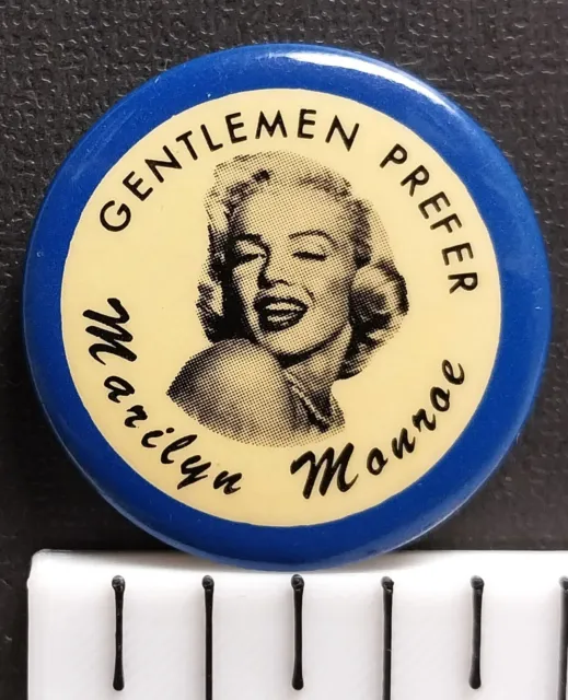 Gentlemen Prefer Marilyn Monroe (1956), 1.5" Vintage Movie Star Pin-Back Button
