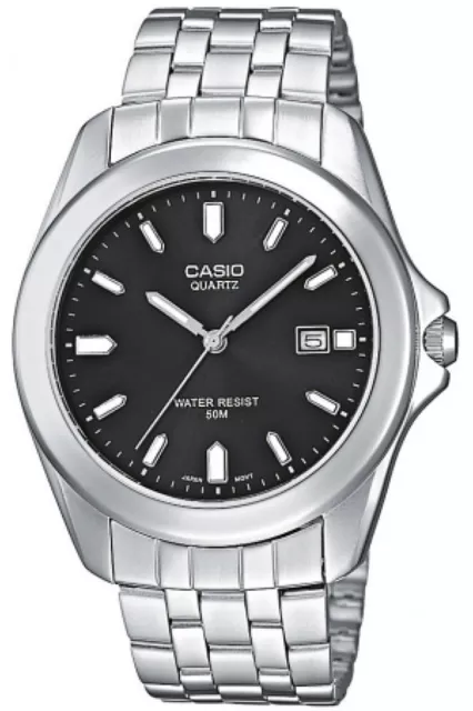 Casio MTP-1222A-1A Orologio Uomo ,50M,Data,Vetro minerale, Fondo cassa avvitato