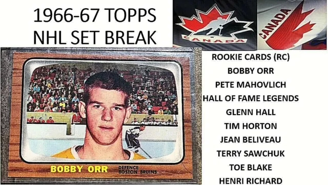 1966-67 Topps Nhl Hockey Set Break-U Pick Singles-Bobby Orr Rc, L@@K!!